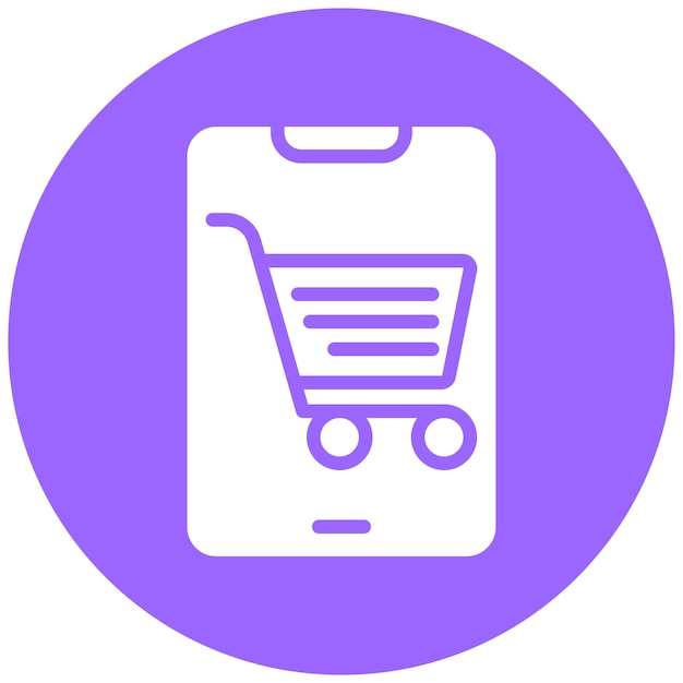 Diseño vectorial Estilo de icono de compras en línea