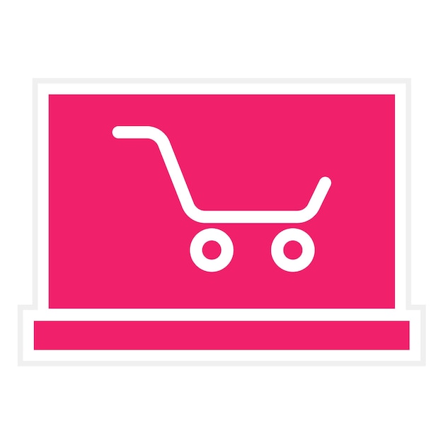 Diseño vectorial Estilo de icono de compras en línea