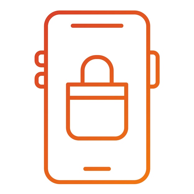 Diseño vectorial Estilo de icono de compras móviles