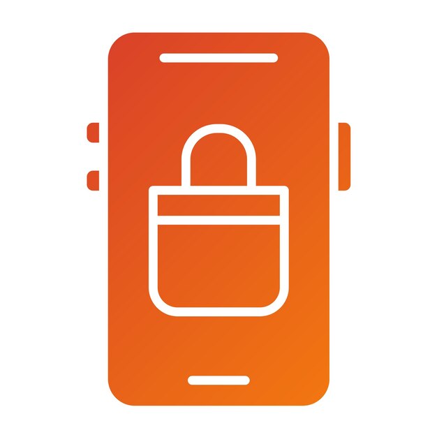 Diseño vectorial Estilo de icono de compras móviles