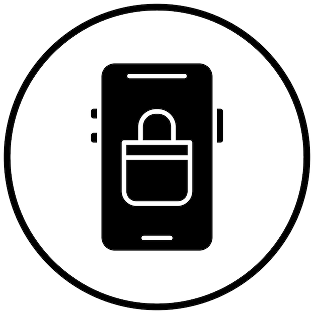 Diseño vectorial Estilo de icono de compras móviles