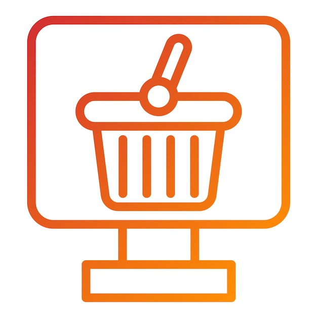 Diseño vectorial Estilo de icono de compras virtuales