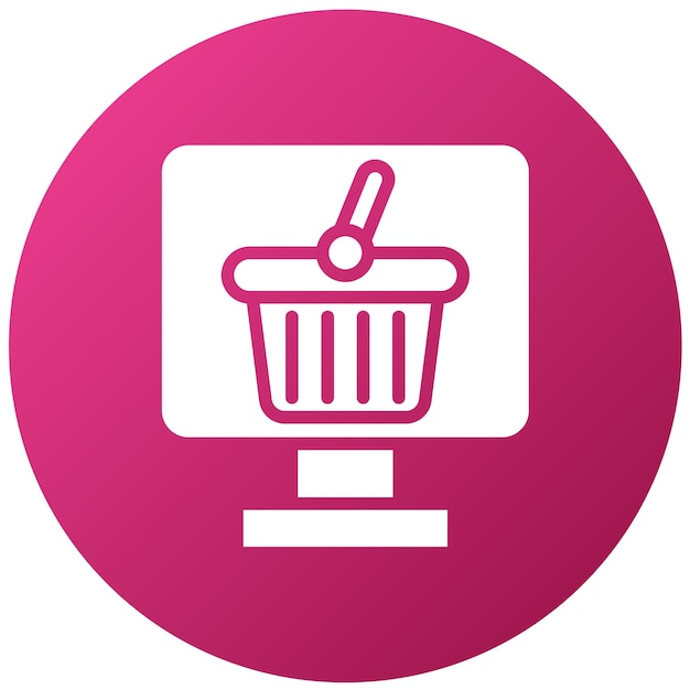 Diseño vectorial Estilo de icono de compras virtuales