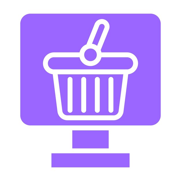 Diseño vectorial Estilo de icono de compras virtuales