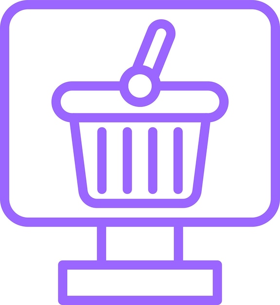 Diseño vectorial Estilo de icono de compras virtuales