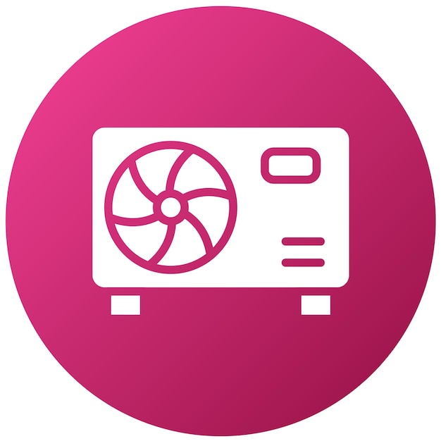 Diseño vectorial del estilo del icono del compresor de CA