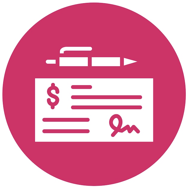 Diseño vectorial Estilo del icono de comprobación de pago