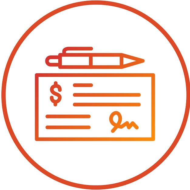 Diseño vectorial Estilo del icono de comprobación de pago