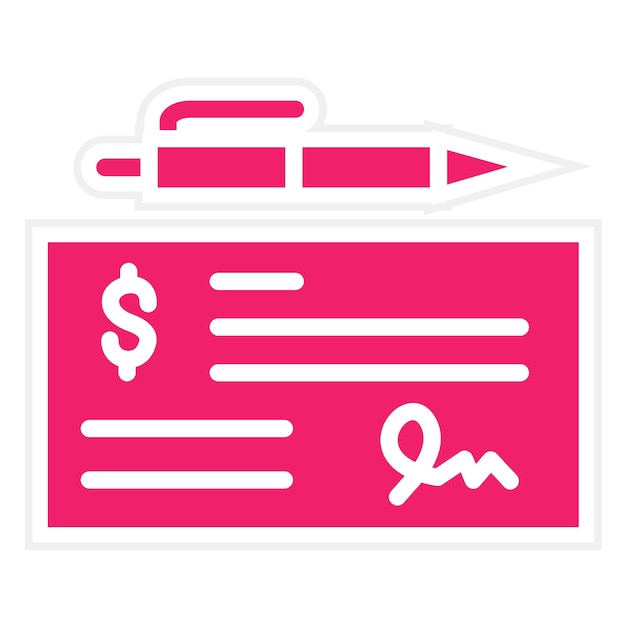 Diseño vectorial Estilo del icono de comprobación de pago