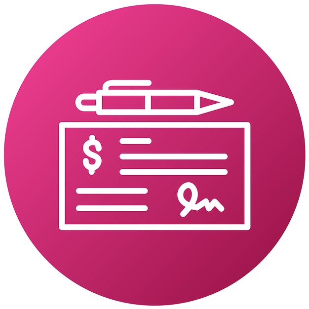 Diseño vectorial Estilo del icono de comprobación de pago