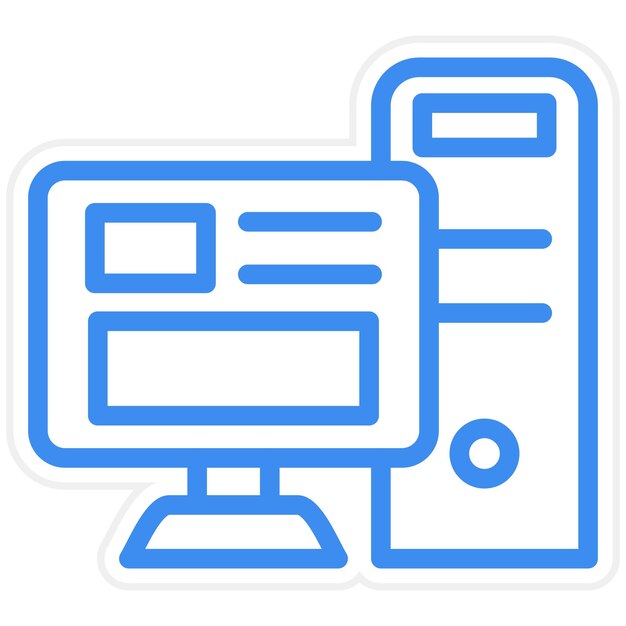 Diseño vectorial Estilo de icono de computadora