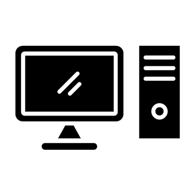 Vector diseño vectorial estilo de icono de computadora