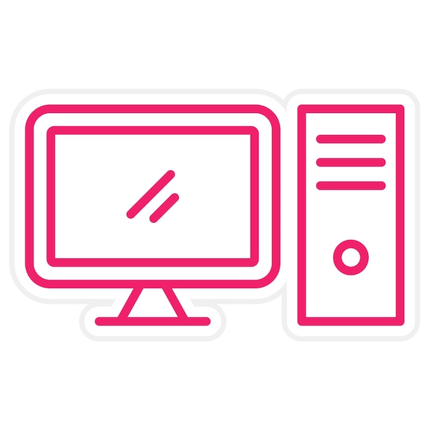 Diseño vectorial Estilo de icono de computadora