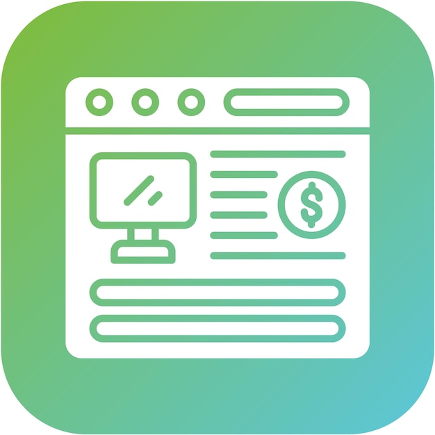 Diseño vectorial Estilo de icono de computadora