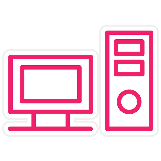 Diseño vectorial Estilo de icono de computadora