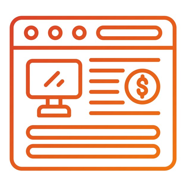 Diseño vectorial Estilo de icono de computadora