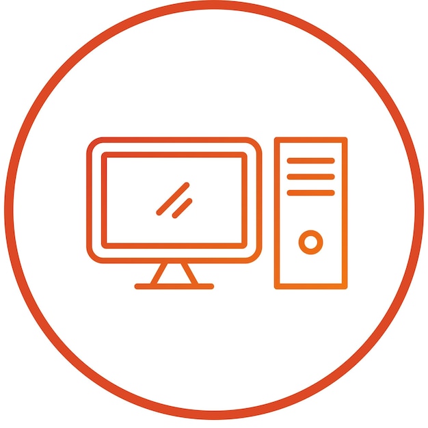 Diseño vectorial Estilo de icono de computadora