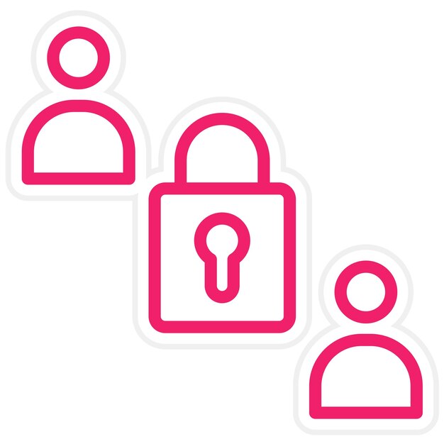 Diseño vectorial Estilo de icono de comunicación cifrada