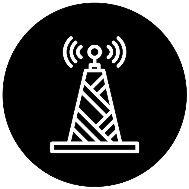 Diseño vectorial Estilo del icono de comunicación por satélite