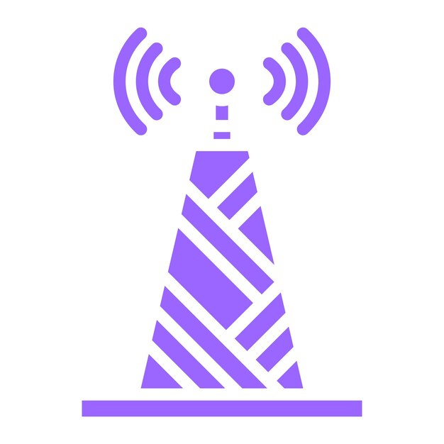 Diseño vectorial Estilo del icono de comunicación por satélite