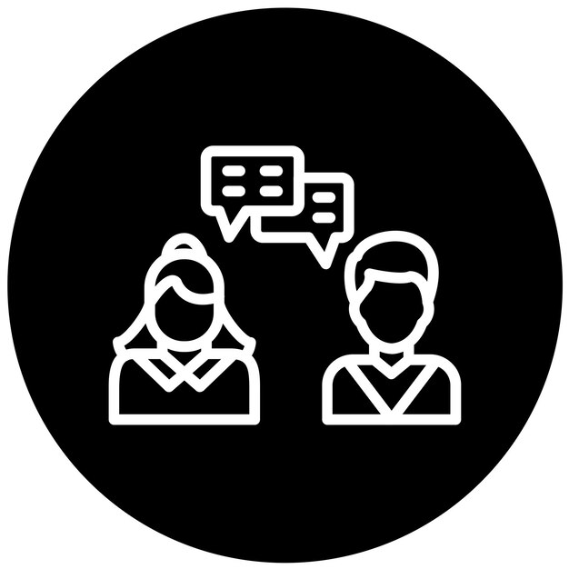 Diseño vectorial Estilo de icono de comunicaciones
