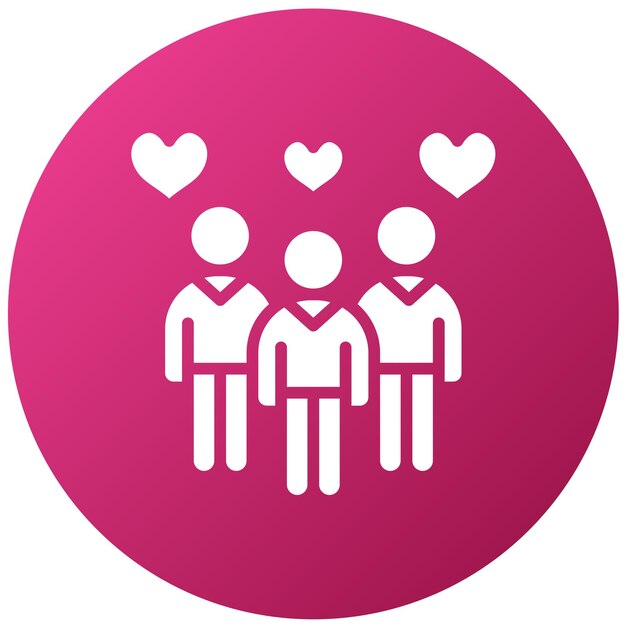 Diseño vectorial Estilo de icono de la comunidad de bienestar
