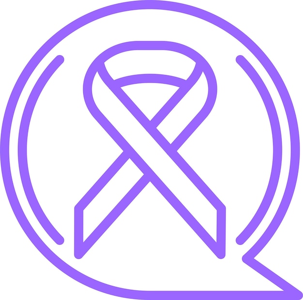 Diseño vectorial Estilo de icono de la comunidad de cáncer