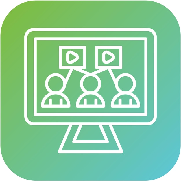 Diseño vectorial Estilo de icono de la comunidad de transmisión