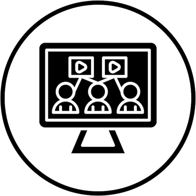 Diseño vectorial Estilo de icono de la comunidad de transmisión