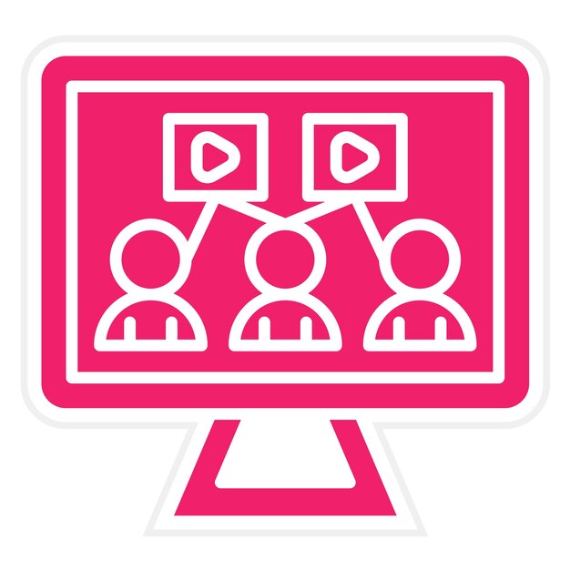 Diseño vectorial Estilo de icono de la comunidad de transmisión