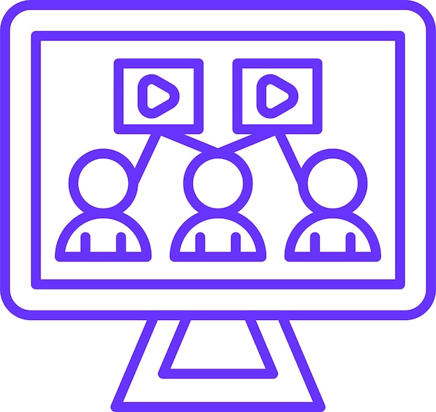 Diseño vectorial Estilo de icono de la comunidad de transmisión