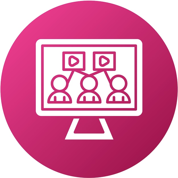 Diseño vectorial Estilo de icono de la comunidad de transmisión