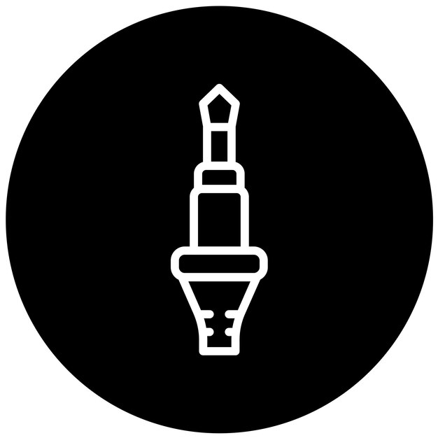 Diseño vectorial Estilo del icono del conector de audio