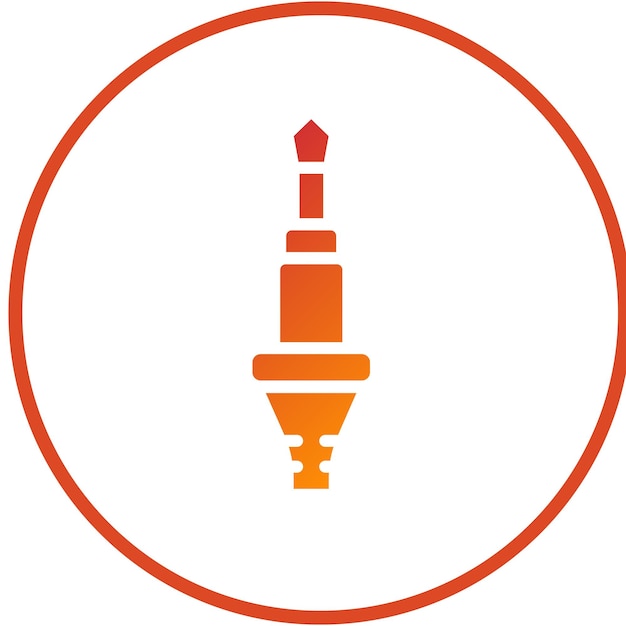 Diseño vectorial Estilo del icono del conector de audio
