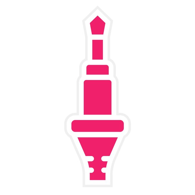 Diseño vectorial Estilo del icono del conector de audio