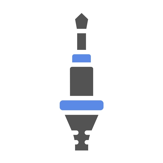 Diseño vectorial Estilo del icono del conector de audio