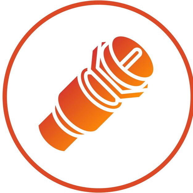 Diseño vectorial Estilo del icono del conector coaxial