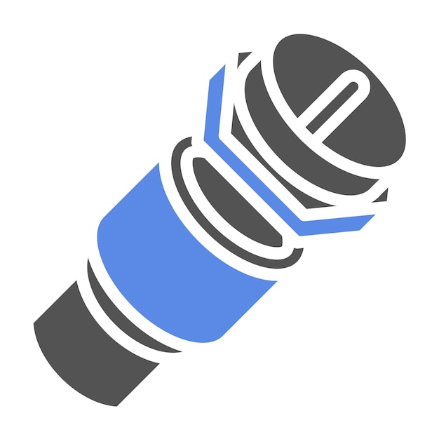 Diseño vectorial Estilo del icono del conector coaxial