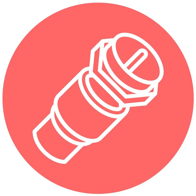 Diseño vectorial Estilo del icono del conector coaxial