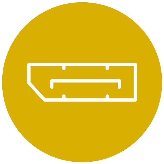 Diseño vectorial Estilo del icono del conector DisplayPort
