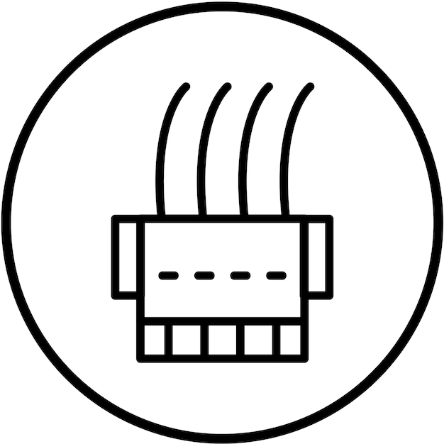 Diseño vectorial Estilo del icono del conector Molex