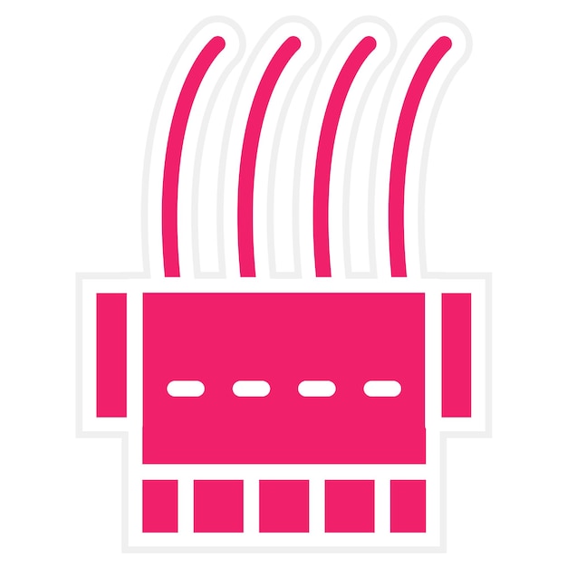 Diseño vectorial Estilo del icono del conector Molex