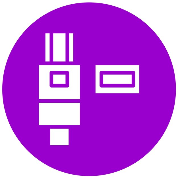 Diseño vectorial Estilo del icono del conector Thunderbolt