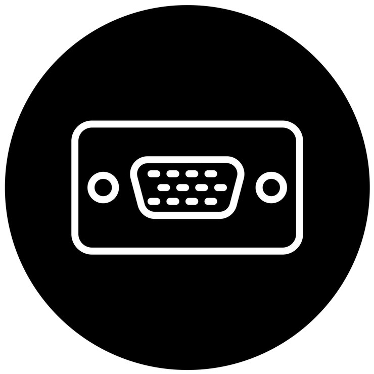Vector diseño vectorial estilo del icono del conector de video