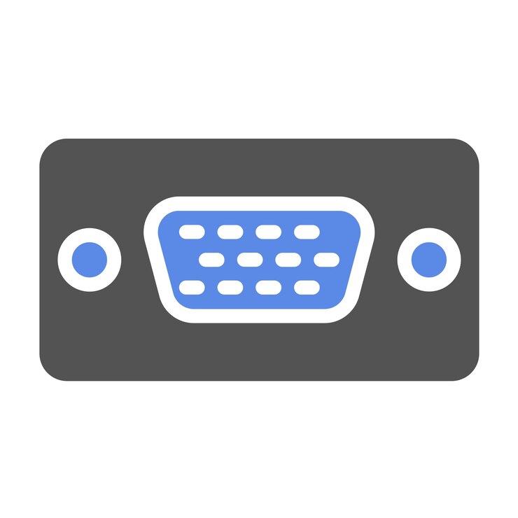 Vector diseño vectorial estilo del icono del conector de video