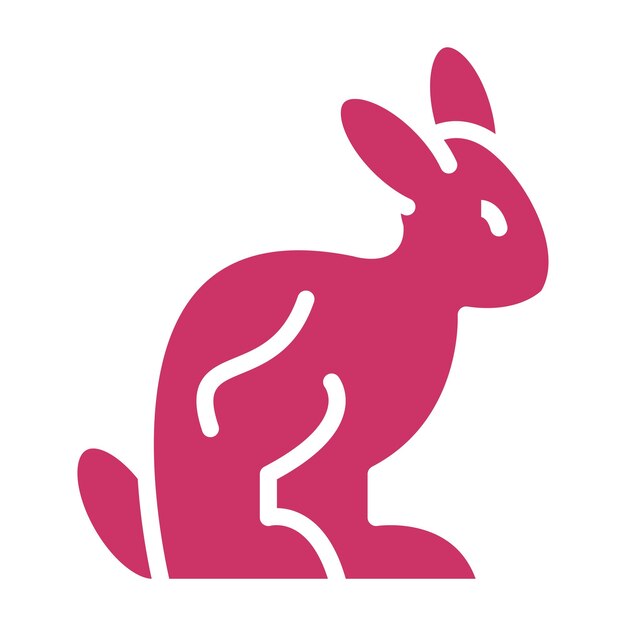 Diseño vectorial Estilo del icono de conejo veterinario