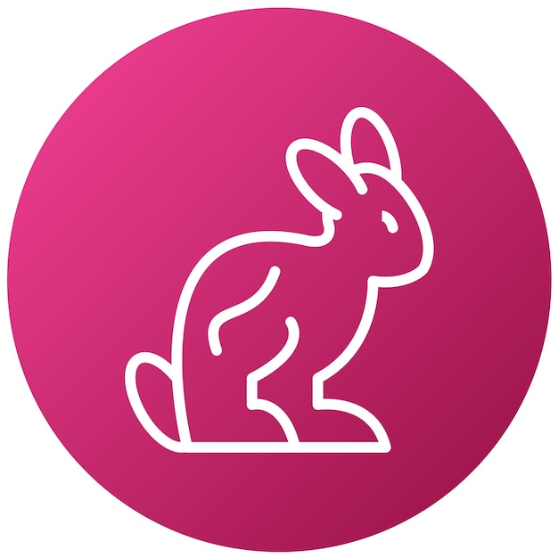 Diseño vectorial Estilo del icono de conejo veterinario