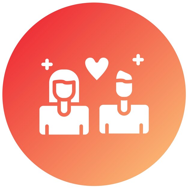 Diseño vectorial Estilo del icono de conexión de amor