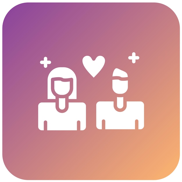 Diseño vectorial Estilo del icono de conexión de amor