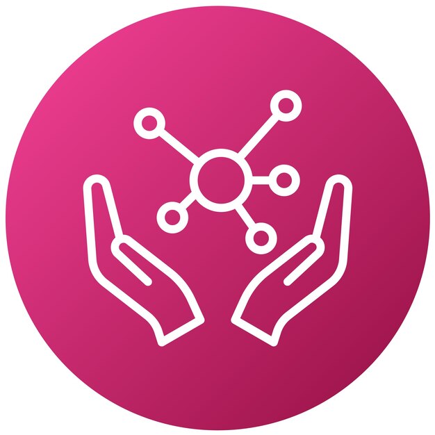 Diseño vectorial Estilo del icono de conexión de bienestar